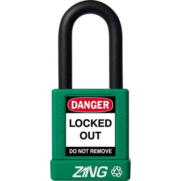 ZING Padlock, Keyed Alike, Green- Model 7035